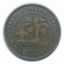 Grande pièce de monnaie VICTORIA 1871 Île-du-Prince-Édouard Canada haute qualitéXF #0618