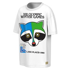 T-shirt Vintage Jeux Olympiques Lake Placid 1980 - Hiver XIIIes - Taille L Noir - Neuf