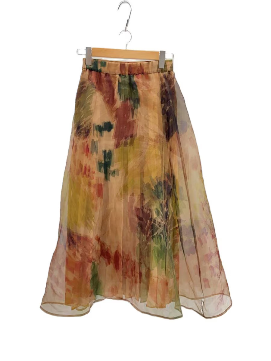 AMERI Vintage Long Skirt M Polyester Brown 021209… - image 2