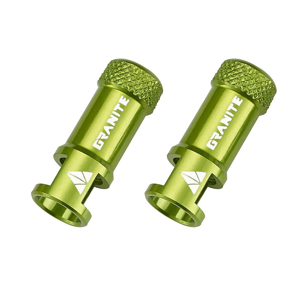 Granite-Design Juicy Nipples Green Valve Caps with Built-In Stem Tool, Stylish