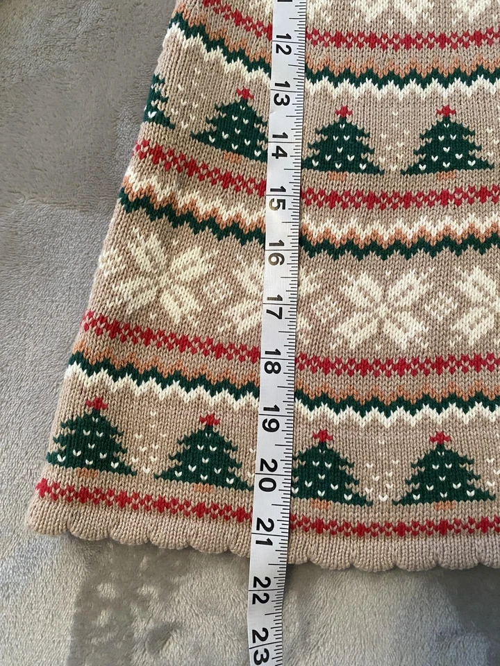 Tommy Bahama Suéter Vestido Niñas 4T Árboles de Navidad Imitación Piel Cuello Vacaciones Foto 3 de 4