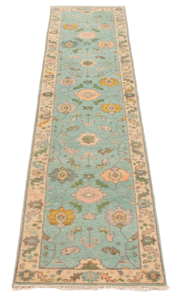 2'5" x 11'8" Vintage Hand-knotted Runner Rug Traditional Oriental Wool Carpet - Image 3 of 4