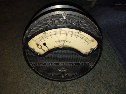 Antique Weston Electrical Instrument Co Model 156 AC Ammeter Steampunk