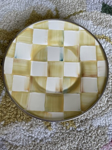 MacKenzie-Childs Parchment Check Saucer. - Picture 2 of 18