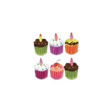 Crafts Stickers Jolee's 3D Cupcakes Candles Frosting Sprinkles Cherry Candy