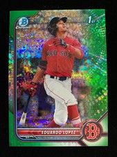 2022 Bowman Chrome EDUARDO LOPEZ 1st Rookie GREEN REFRACTOR #/99 Phillies RC SP