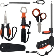 Fishing Tool Kit, Stainless Steel Pliers, Fish Lip Gripper Hook... 