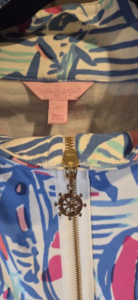 Lilly Pulitzer Skipper Popover Rojo Derecho Retorno Velero Talla Grande Estilo 33261 Foto 2 de 4