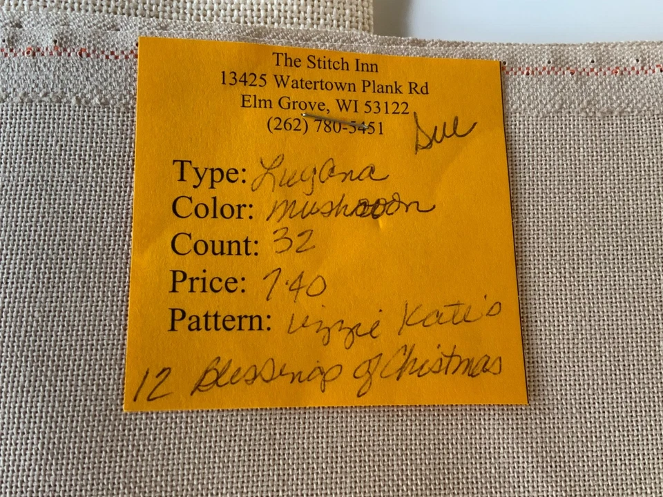 Lot of 11 Pieces Cross Stitch Fabric Mixed Linen Colors & Sizes Lugana - Image 2 of 4