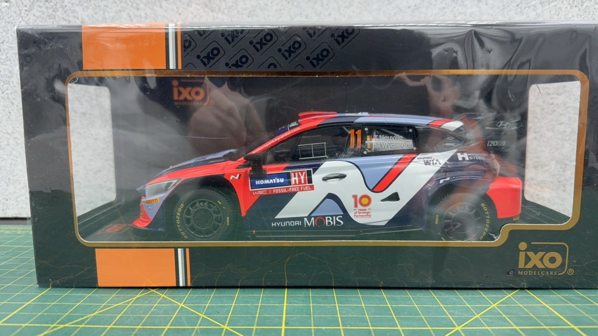 Neuf - IXO 1/18 - HYUNDAI I20 N RALLY1 - Rallye Suède 2024 - 18RMC201