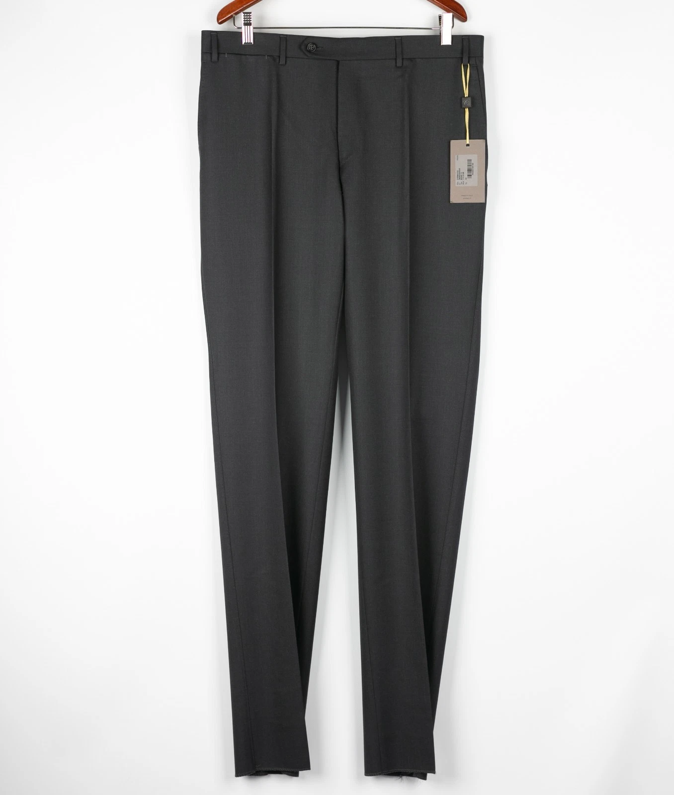 NWT $875 Canali Water Resistant Pure Wool Pants Gray 50US/60IT