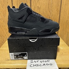 Nike Air Jordan 4 Retro 2025 Black Cat Sneakers FV5029-010 Mens Size 9 NEW