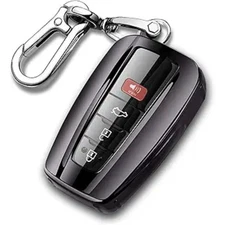 Key Fob Cover with Keychain Soft TPU Key Fob Case All-Around A-dark-black