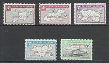 Guernsey-Alderney Local Stamps – Maps “EUROPA 1964” Overprint MNH