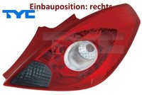 TYC 11-11429-01-2 Heckleuchte Rechts RüCklicht Hecklicht RüCkleuchte FüR Opel