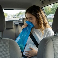 15Pcs Disposable Vomit Bags, Blue Portable Emesis Bags for Emergency