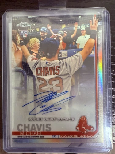 2019 Topps Chrome Update Series - Rookie Debut Refractor Auto Michael Chavis RC