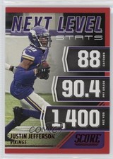 2021 Score Next Level Stats Red Justin Jefferson #NL23 rt0