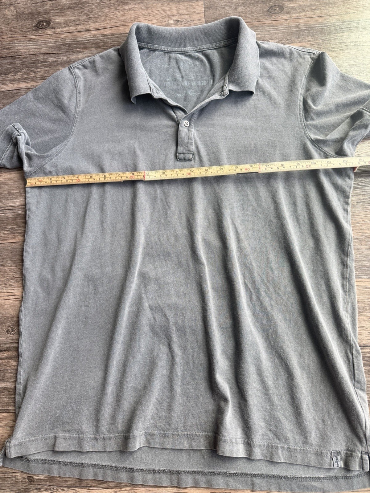LEVI'S Originals 100% Soft Cotton Polo Shirt Mens XL Light Wash Gray thumbnail 13