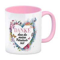 Danke Patentante Kaffeebecher In Rosa Herz Danksagung