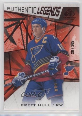 2021 SP Game Used Edition Legends Red Fragment 28/205 Brett Hull #110 HOF 0pz2