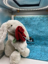 Jellycat Cream Bunny with Rose BNWT - Medium Size Bunny