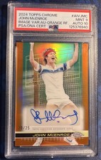 2024 Topps Chrome John McEnroe Variation Auto Orange Refractor #20/25 PSA 9 10