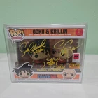 Funko Pop! Dragon Ball Goku & Krillin Hot Topic 2-Pack Autographed JSA AP73914