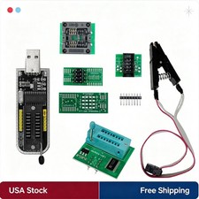 CH341A USB Programmer Kit with SOIC8 Clip 1.8V Adapter for 24 25 Series Chip