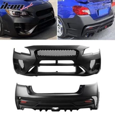 Fits 15-21 Subaru WRX STI Front + Rear Bumper Cover Varis Style Conversion Kit