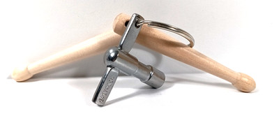 EASTROCK Drum Key Keychain Fob Percussion Drumsticks