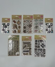 Metal Sticker Embellishment - Crafter's Square Scrapbooking Craft Lot Of 8 New