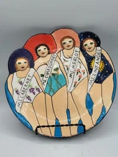 Funseekers Pageant 2003 Janis Joplin Swimware Wine 8 1/2 in Plate