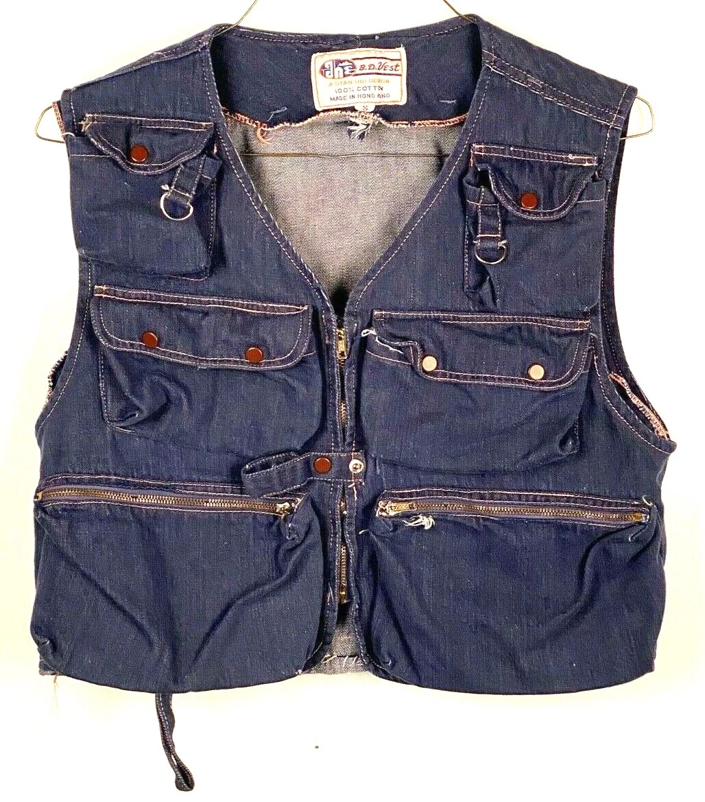 Vintage Stan Hui Denim Fishing Vest-The B.D. Vest-S