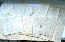 LOTTO 12  VECCHIE MAPPE MILITARI I.G.M ZONA DI LECCE 1950 CA PUGLIA