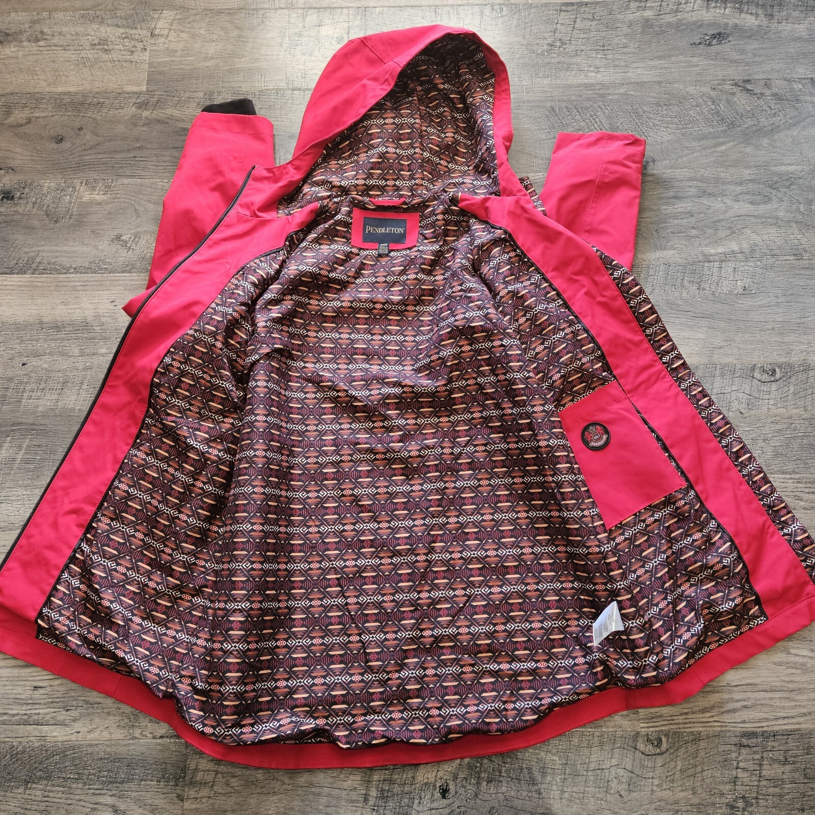 Pendleton Rain Jacket Womens Small Full Zip Hoode… - image 8