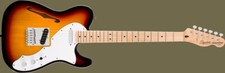 Fender Squier Affinity Series Thinline Telecaster Electric Guitar, 3-Colour Sunb