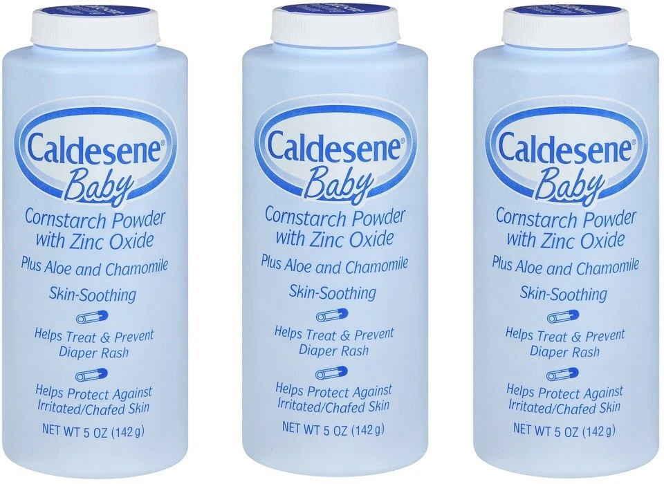 Caldesene Baby Powder Cornstarch 5oz (3 Pack)