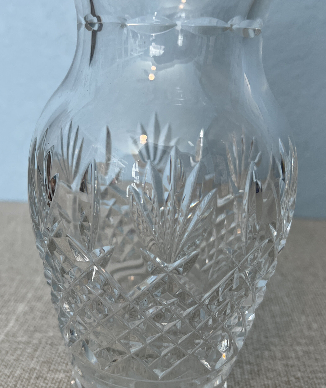 Waterford Vase Granville 8" Diamond & Wedge Cut Crystal Vase eBay