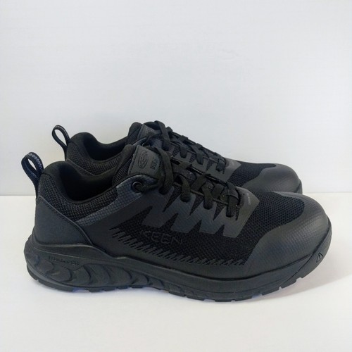Keen Arvada ESD Work Sneaker Men 11 EE Black Carbon Toe Slip Resistant Shoes NEW