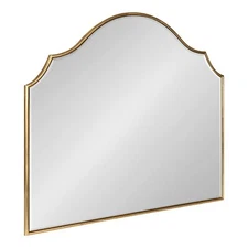 Kate and Laurel Leanna Glam Horizontal Wall Mirror, 27.5 x 31.5, Gold, Sophis...