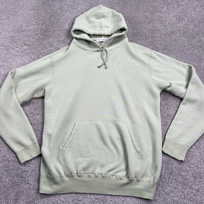 John Elliott Hoodie Mens 2 Medium Light Green Pullover Sweatshirt Made In USA