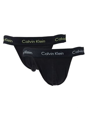 Calvin Klein Herren Unterwäsche 2er Pack Jock Strap Schwarz