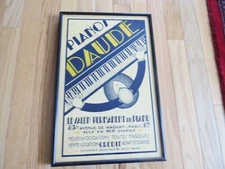 "Pianos Daude "  Original Color Lithograph Poster by Andre Daude c.1926
