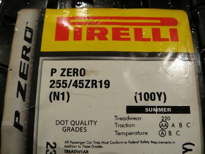 NEW 1 ONE PIRELLI P ZERO N1 PORSCHE 2315500 255/45ZR19 100Y ITALY