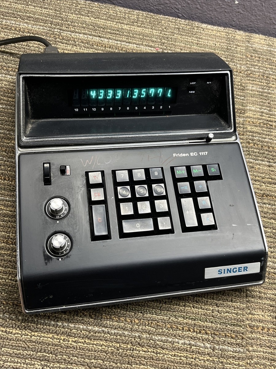 【高橋】昭和レトロ　アメリカのFRIDEN計算機社の電動計算機 Vintage Retro 1970s Calculator Singer Friden EC 1117A Japan Rare