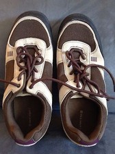 LAND'S END WOMEN'S SIZE 10B BROWN TAN SNEAKERS - NEW WITHOUT THE BOX - RARE
