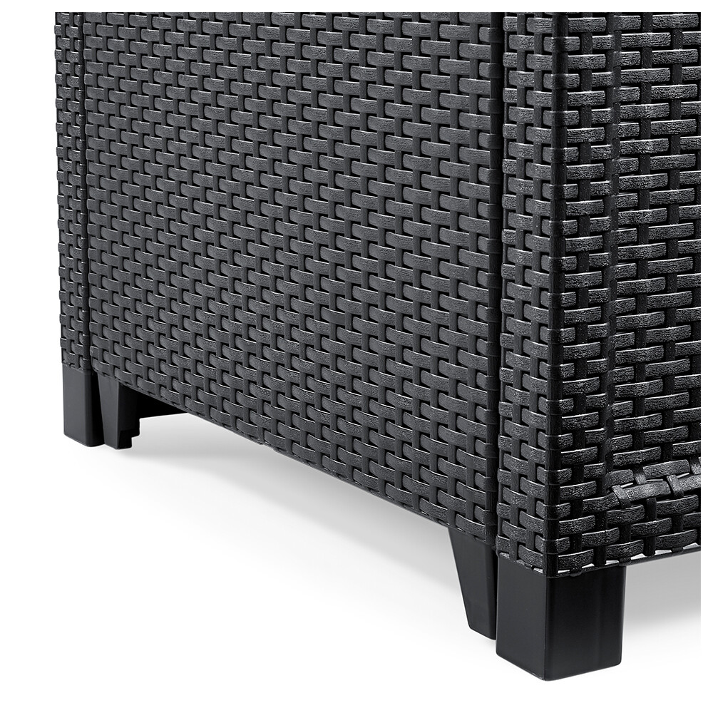 Keter Gartensessel Emma, 2er Set, Poly Rattan Gartenstuhl Lounge Sessel Stühle