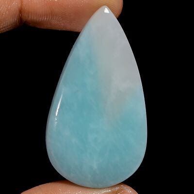 100% Natural Amazonite Pear Shape Cabochon Gemstone 53 Ct. 42X23X6 mm GC-39609
