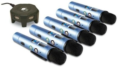 Learning Resources Easi-Speak PRO 5-Microphone Pack with Charging Hub- LER4417
